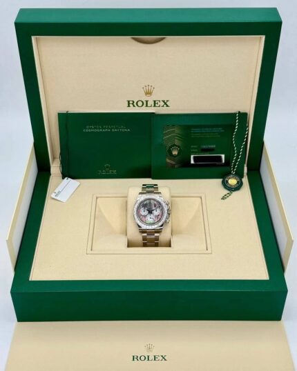 NEW 2025 Rolex Cosmograph Daytona 40mm 126579RBR 18k White Gold Mother of Pearl Diamond Dial Factory Diamond Bezel Oyster Bracelet